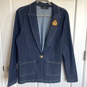 Rachel Zoe Women'sTailored Denim Blazer Size Medium Old School Prep